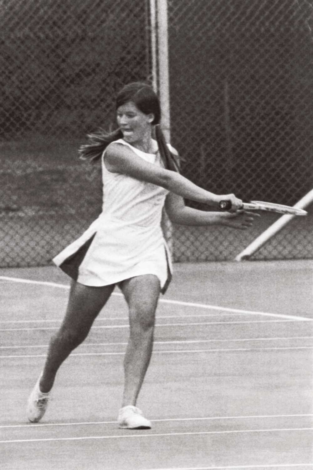 Ride playing tennis