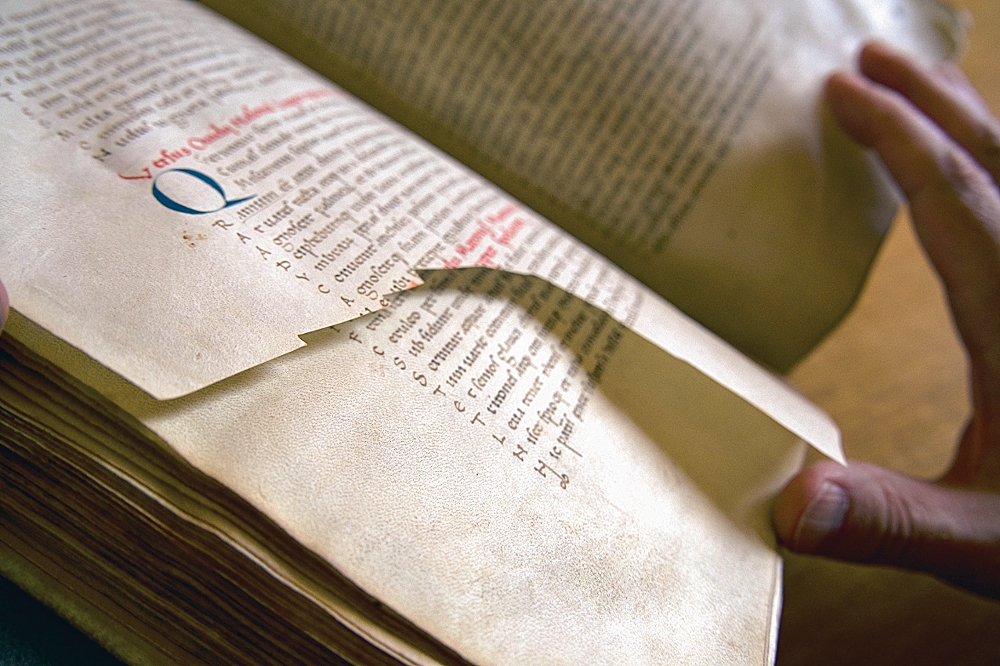 Rare book with a torn page